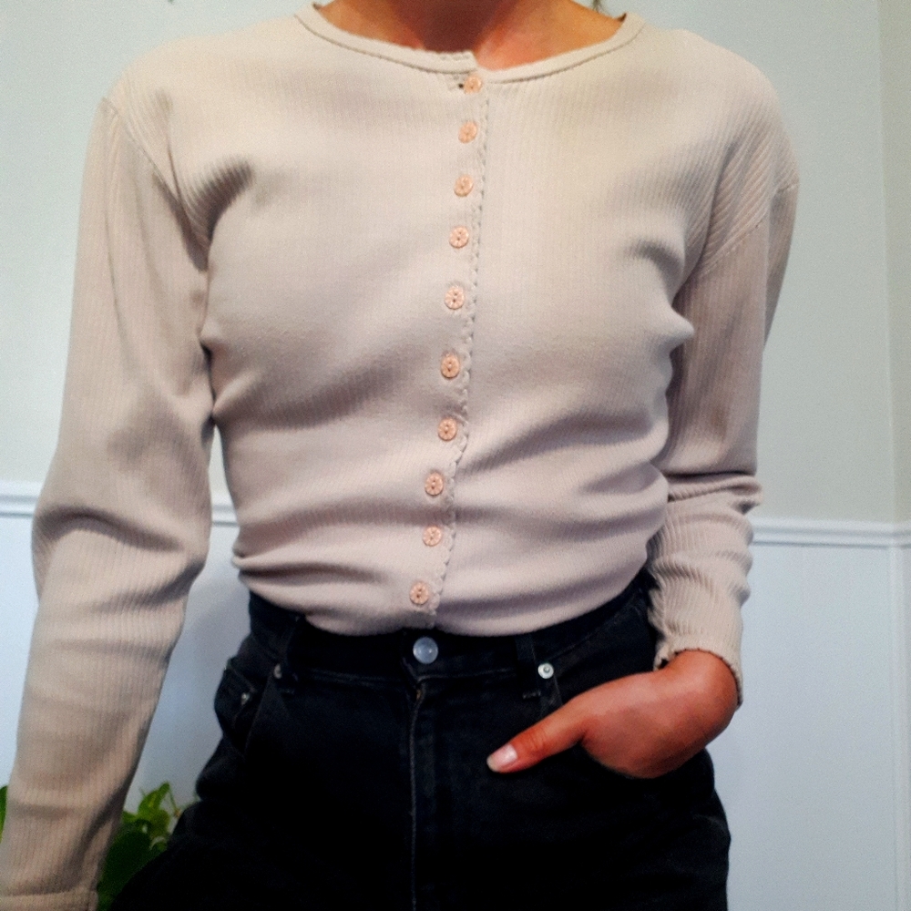 Vintage tan cardigan